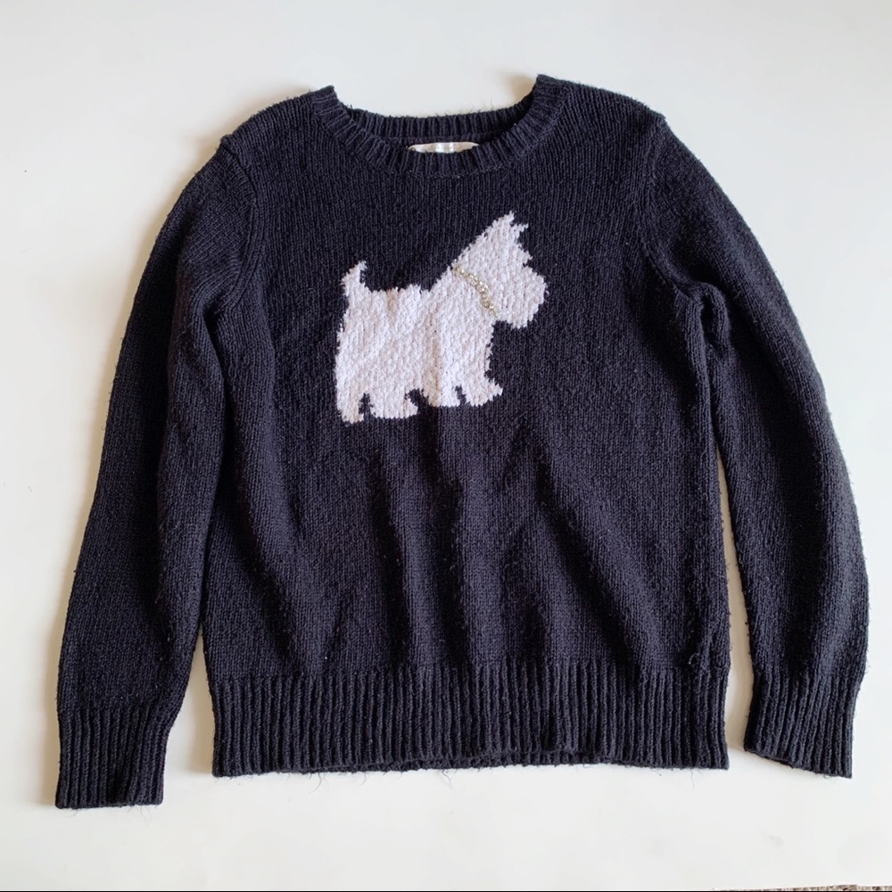 LC Lauren Conrad Scottie Dog Sweater Size Large